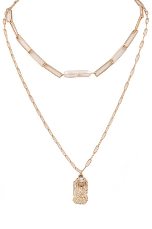Cream Pearl Layered Necklace