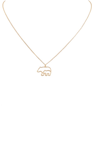 Metal Bear Necklace