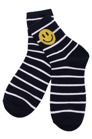 Smiley Face Stripped Socks