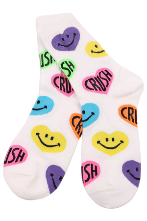 Crush Smiley Face Sock