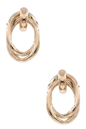 Gold Dipped Layered Earrings