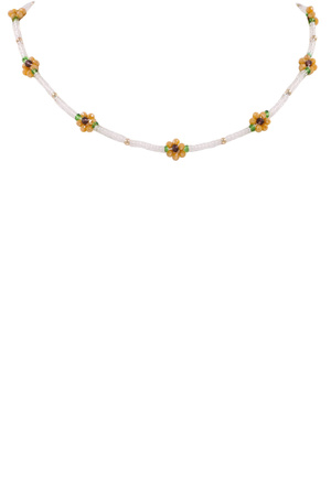 Seed Bead Floral Necklace