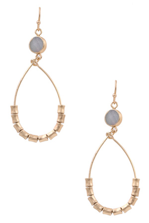 Teardrop Stone Drop Earrings
