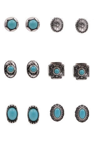 Metal Western Earrings Set