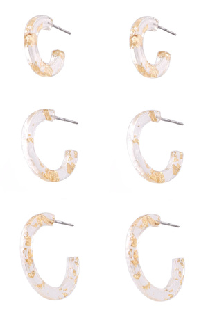 Acrylic Foil Earrings Set