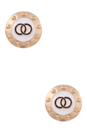 Double Ring Disc Earrings