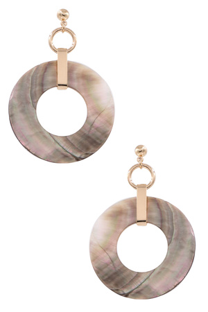 Shell Ring Drop Earrings