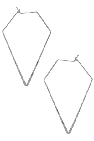 Brass Metal Diamond Earrings
