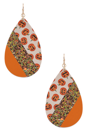 Halloween Pumpkin Drop Earrings