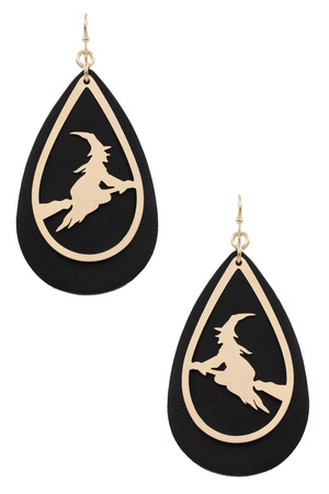 Witch's Broom Drop Earrings