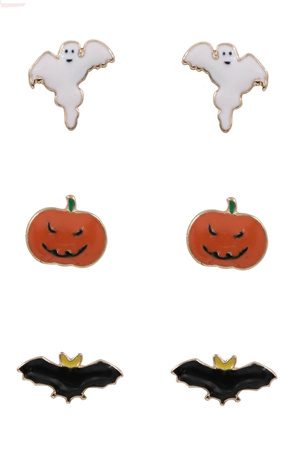 Metal Halloween Earrings Set