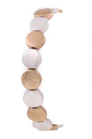 Metal Disc Stretch Bracelet