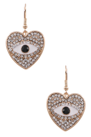 Evil Eye Rhinestone Earrings