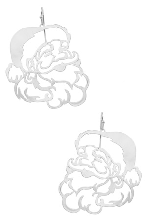 Brass Santa Claus Earrings