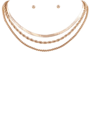 Layered 3-Piece Necklace Set