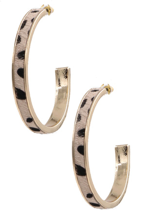 Metal Leopard Earrings