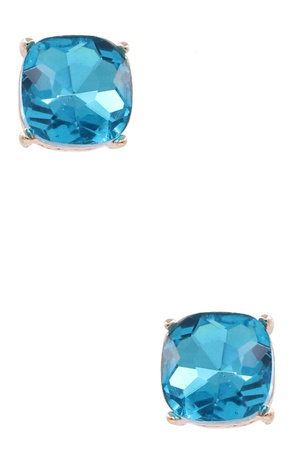 Glass Jewel Stud Earrings