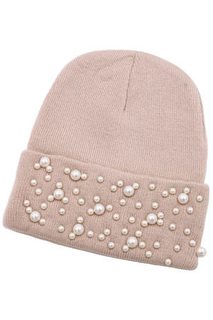 Cream Pearl Beanie