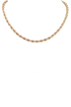 Metal Twisted Chain Necklace