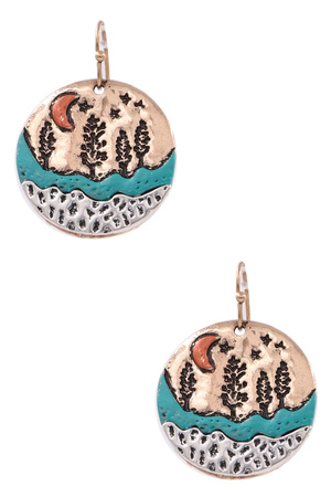 Forest Moon Disc Earrings