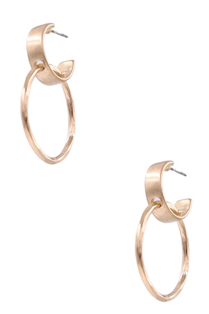 Metal Layered Ring Earrings