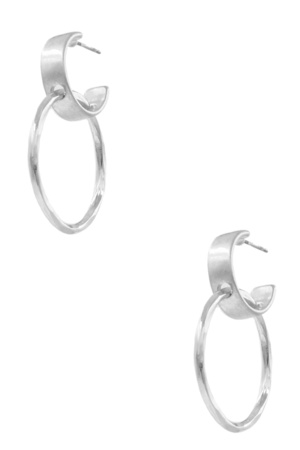 Metal Layered Ring Earrings