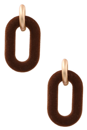 Felt Oval Drop Earrings