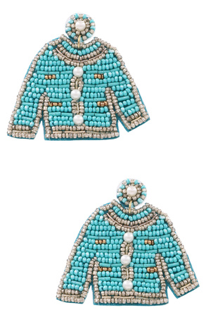 Seed Bead Jacket Earrings