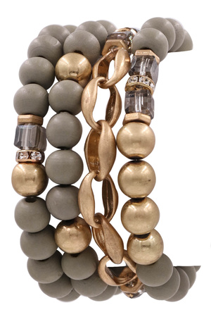 Assorted Bead Stretch Bracelet Set