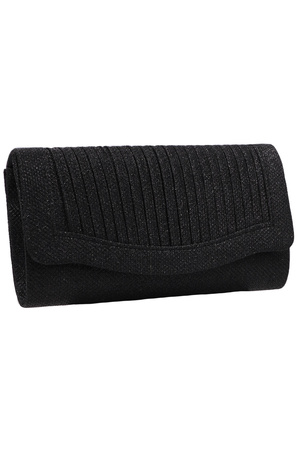 Glitter Pleated Clutch Bag