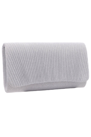 Pleated Glitter Clutch Bag