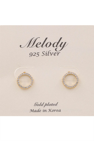 925 Sterling Silver CZ Ring Earrings