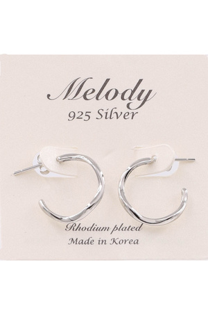 Sterling Silver Open Hoop Earrings
