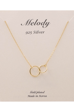 Sterling Silver Ring Linked Dainty Necklace