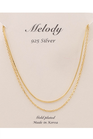 Sterling Silver Layered Snake Chain Necklace