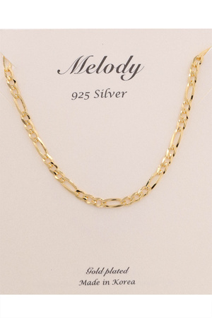 Sterling Silver Figaro Chain Link Necklace