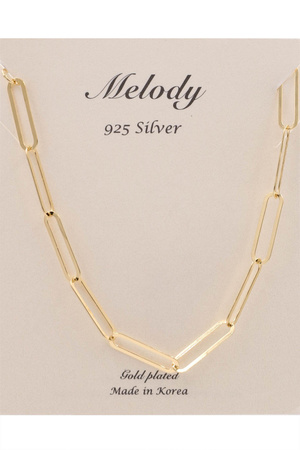 Sterling Silver Paper Clip Chain Necklace