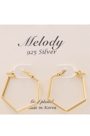 Sterling Silver Octagon Layered Earrings