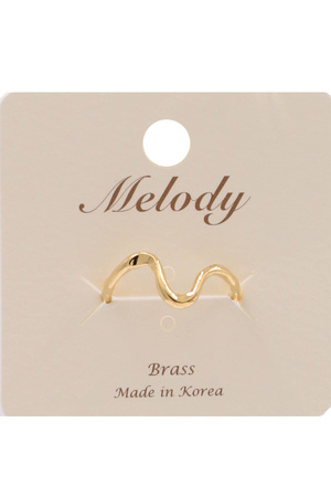 Brass Metal Curve Bent Ring