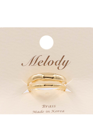 Brass Metal Textured Ring