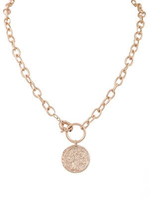 Greek Coin Charm Necklace