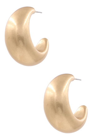 Acrylic Crescent Moon Hoop Earrings