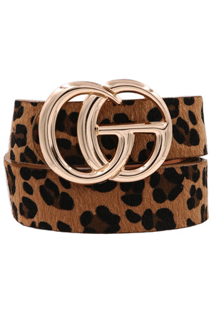 Leopard Metal Buckle Plus Size Belt