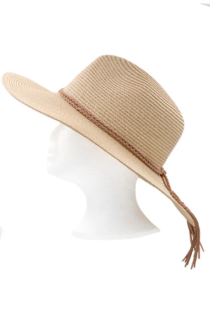 Woven Braid Tassel Summer Hat