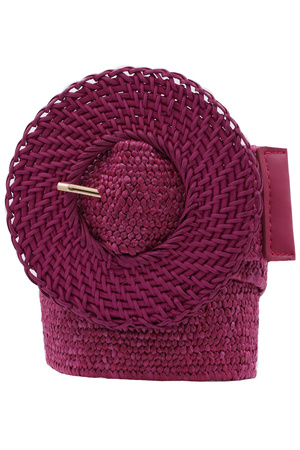 Straw Painted Buckle Belt