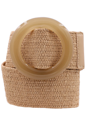 Acrylic Buckle Straw Belt