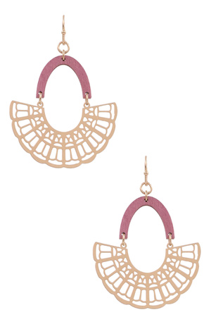 Crescent Cut Out Drop Earrings