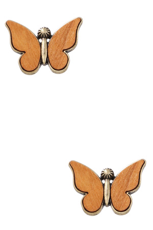 Wood Butterfly Earrings