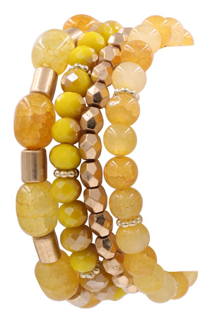 Semi Precious Bead Bracelet Set