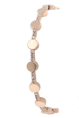 Brass Rhinestone Cuff Bracelet